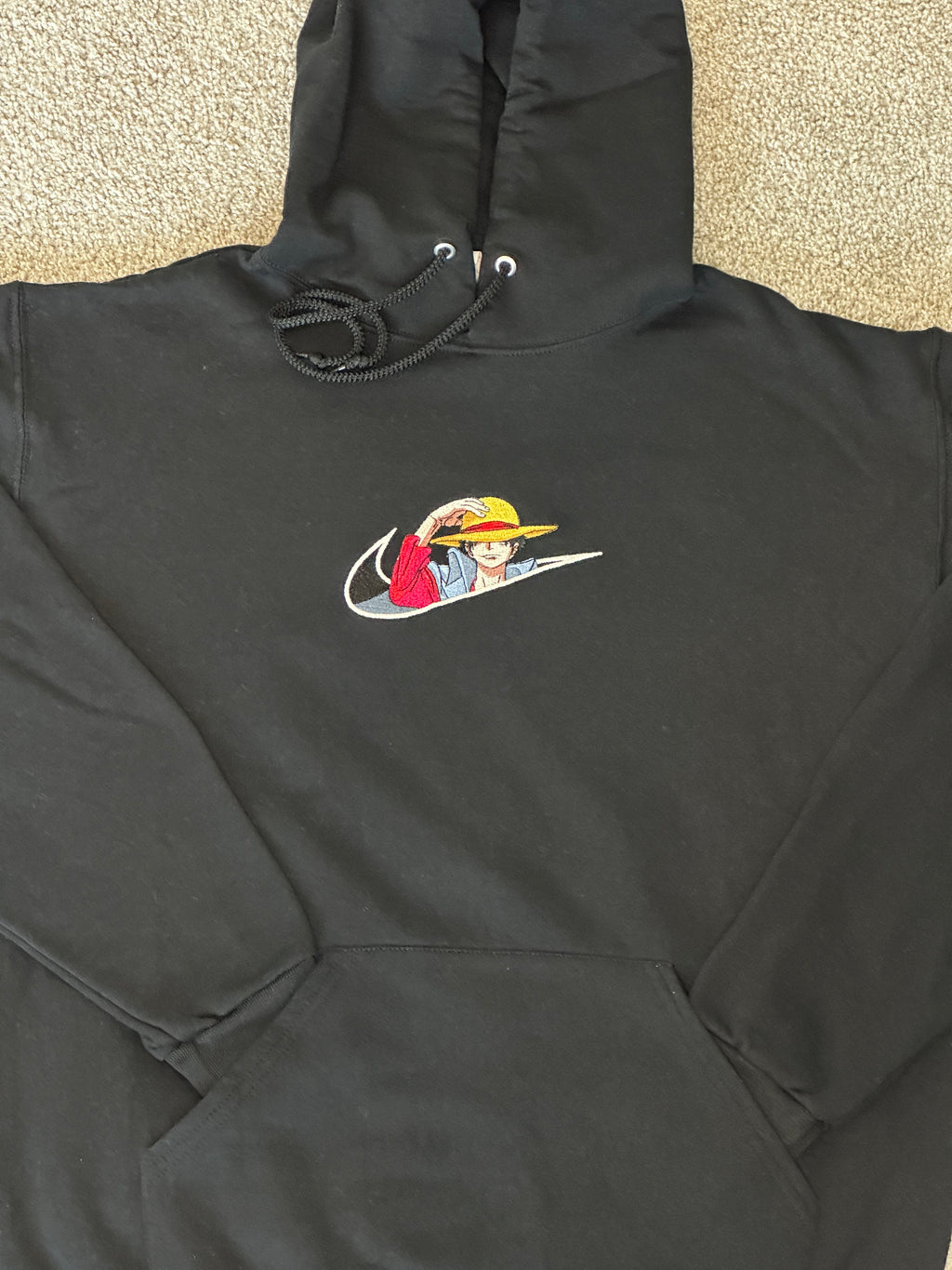 Monkey D.Luffy Embroidered Hoodie – One Piece Anime Streetwear Hoodie