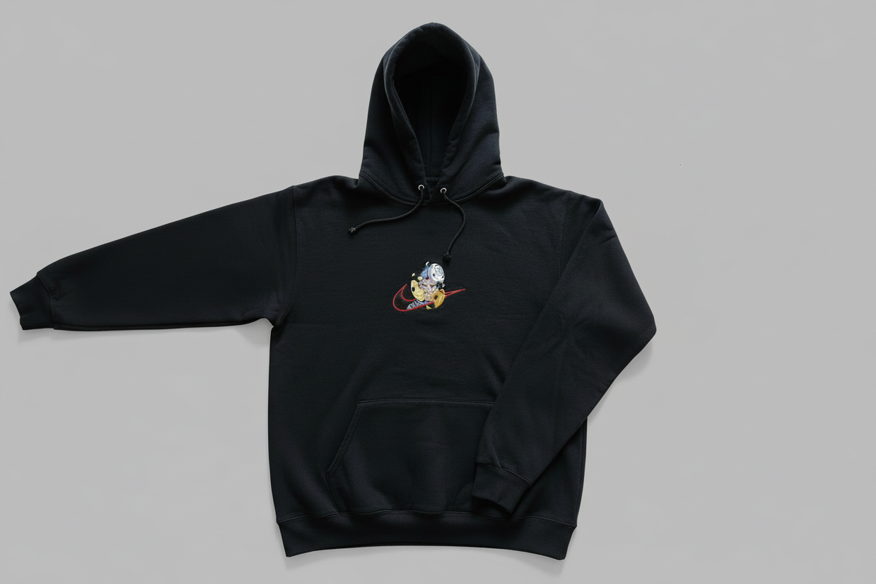Obito Broken Mask Embroidered Hoodie - Naruto Anime Streetwear Hoodie