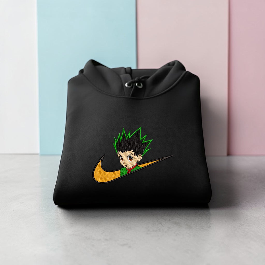 Gon Freecss Embroidered Hoodie – Hunter x Hunter Anime Streetwear Hoodie