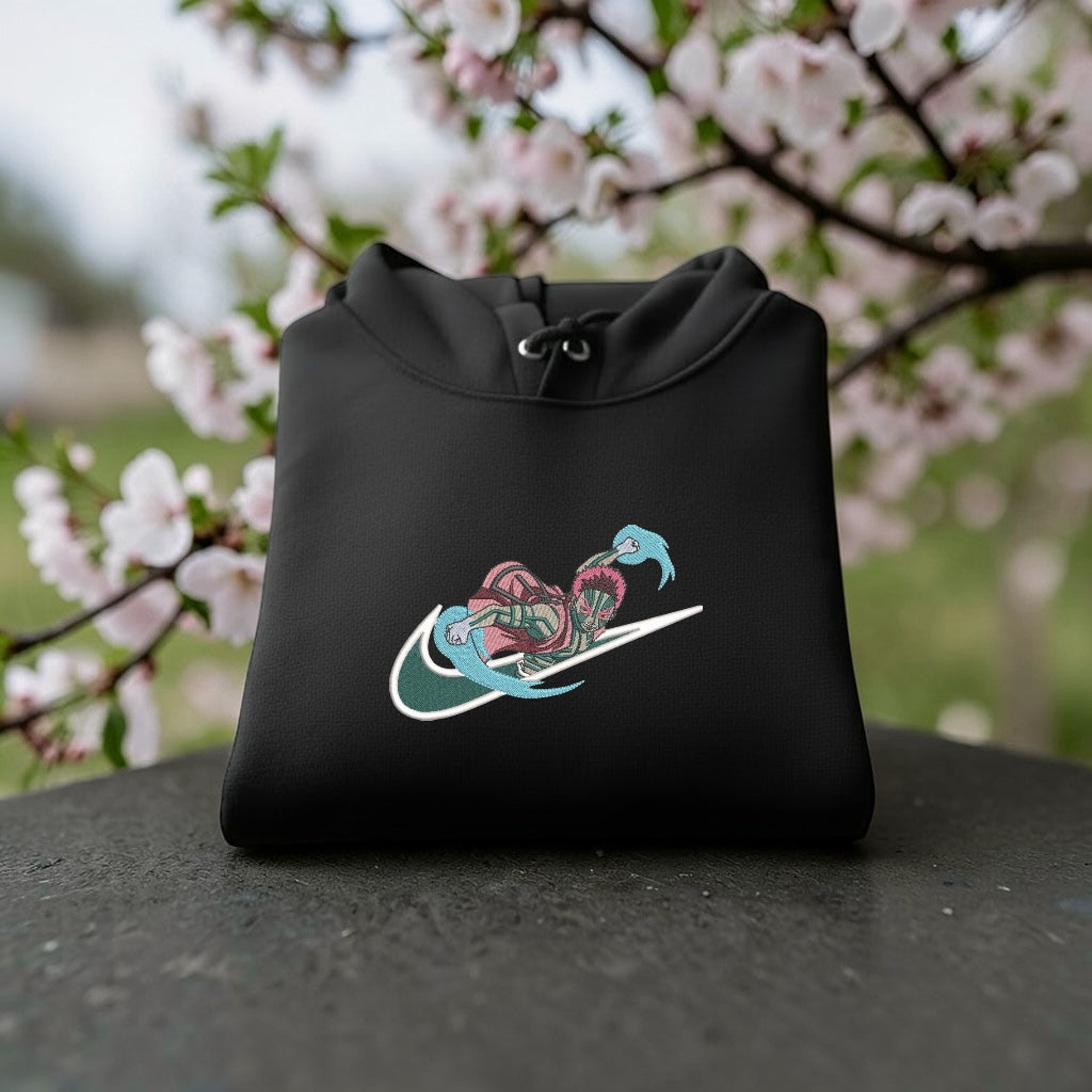 Akaza Embroidered Hoodie – Demon Slayer Anime Streetwear Hoodie