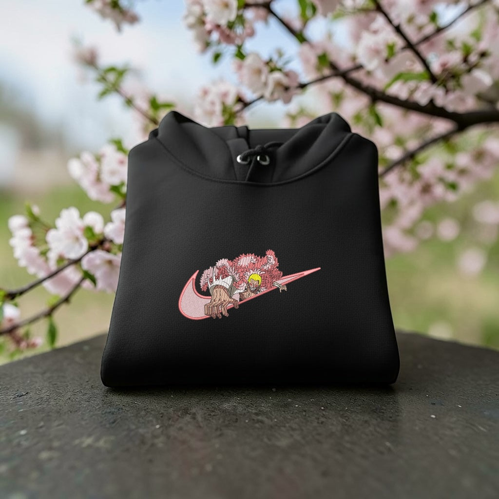 Donquixote Doflamingo Embroidered Hoodie – One Piece Anime Streetwear Hoodie