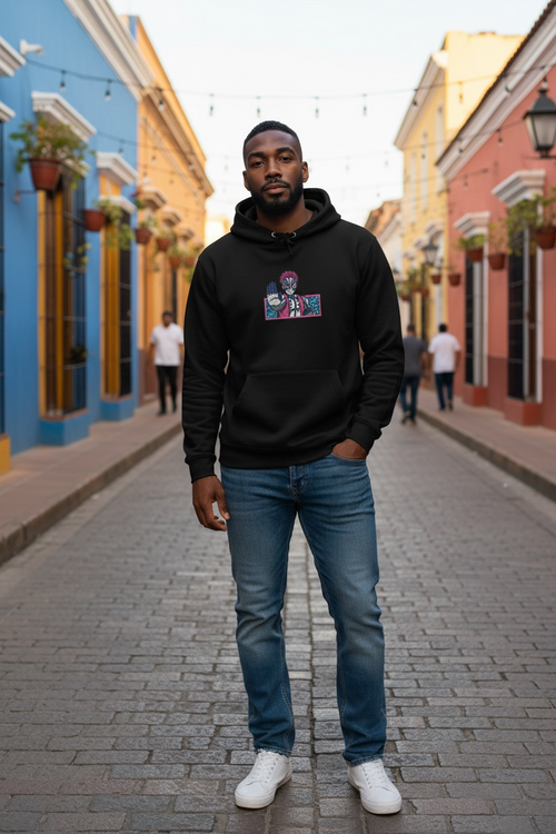 Akaza Embroidered Hoodie – Demon Slayer Anime Streetwear Hoodie