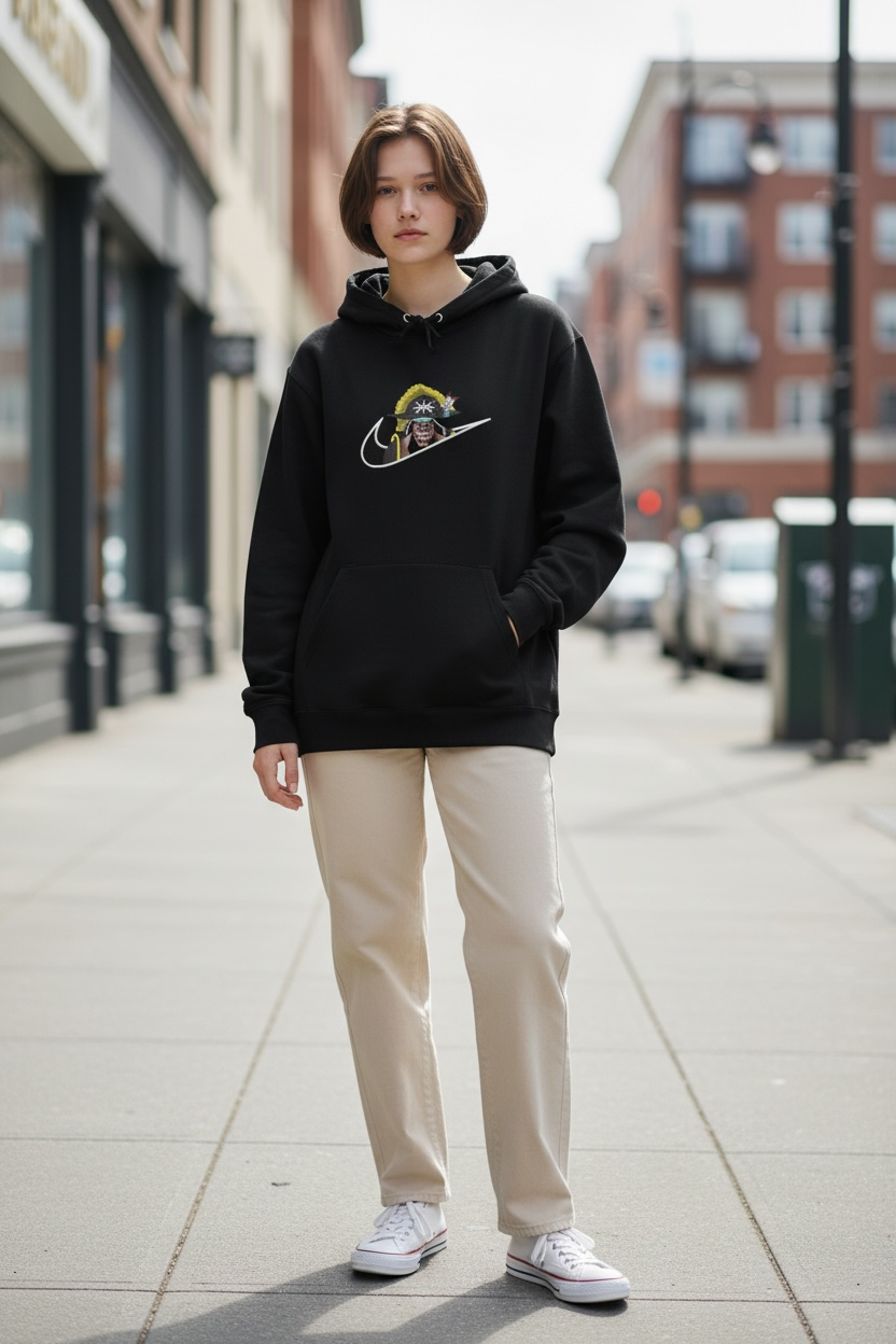 Blackbeard Embroidered Hoodie – One Piece Anime Streetwear Hoodie